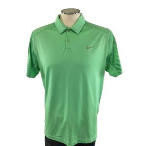 Nike Golf Tour Performance Dri Fit Polo Shirt M Stripe‎ Raptor Bay Golf Club FL